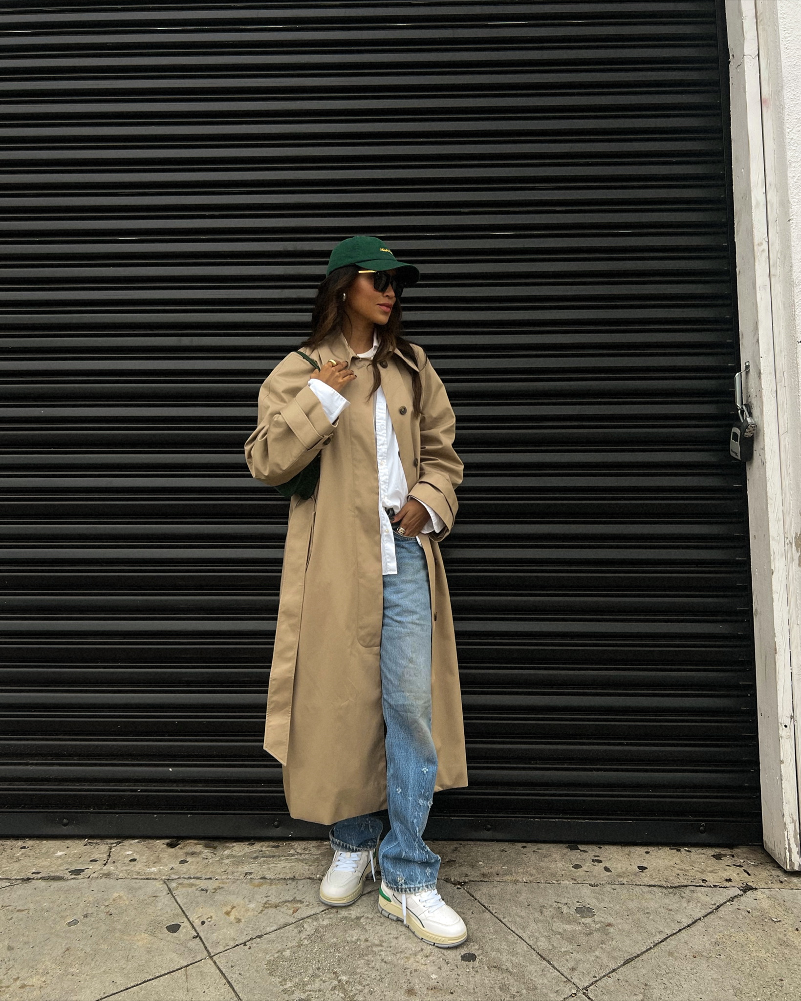 Sporty way to style a trench coat! – Sincerely Jules